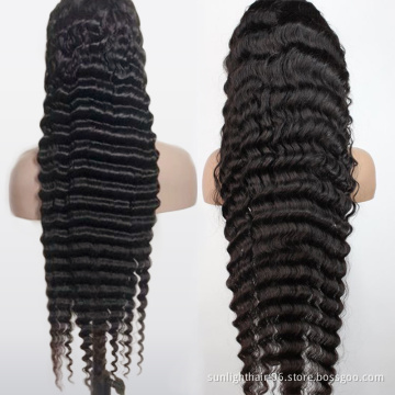Human hair Wigs Brazilian Human Hair Lace Front Wig With Baby Hair For Black Women loose Deep Wave Lace Frontal Wig